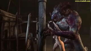 3D монстр аргасыз болушту выпячивать жаныбарларды, жа